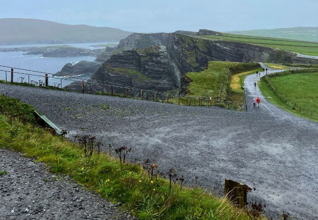 walking the Kerry Cliffside in Ireland, view of Kerry Cliffs