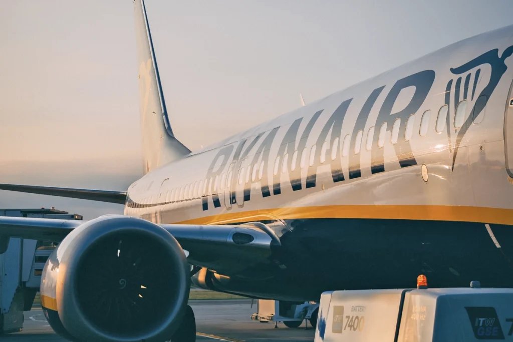 view of side of plane
