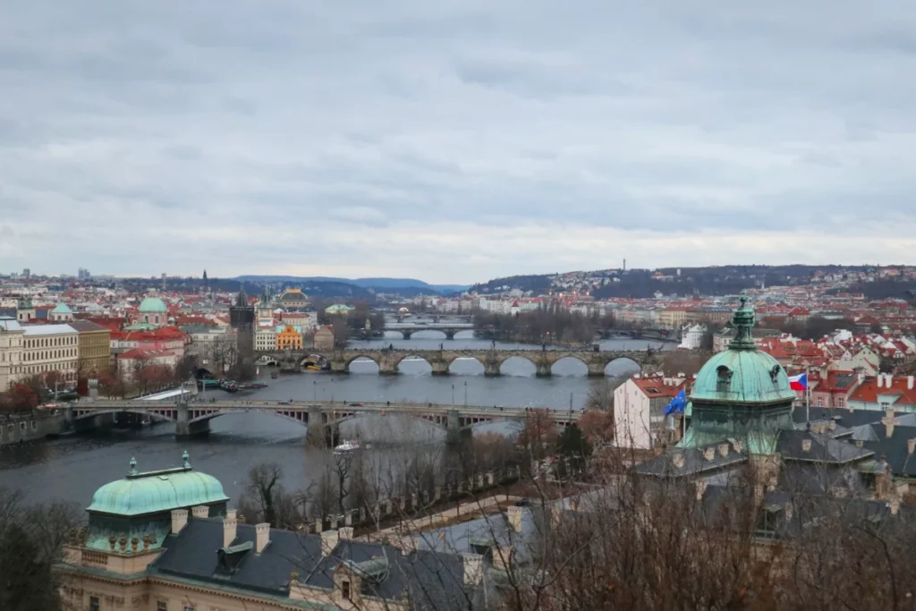 Prague city skyline